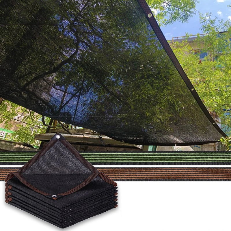 18-pin 85% HDPE Anti-UV Czarna osłona roślinności z siatki szklarniowej, 2 x 5 m