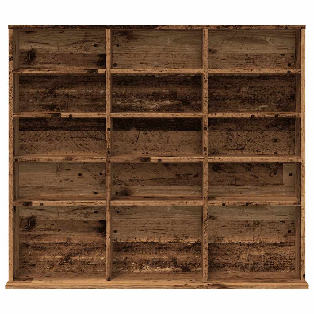 Meuble de rangement | Armoire à CD vieux bois 100x23x89,5 cm bois d'ingénierie CFW91770 - 4