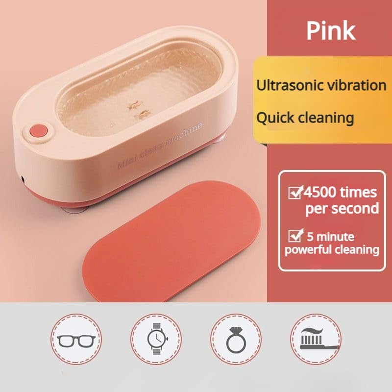 Machine de nettoyage à ultrasons, nettoyeur à vibrations haute fréquence, version de synchronisation à trois vitesses + charge, rose - 3
