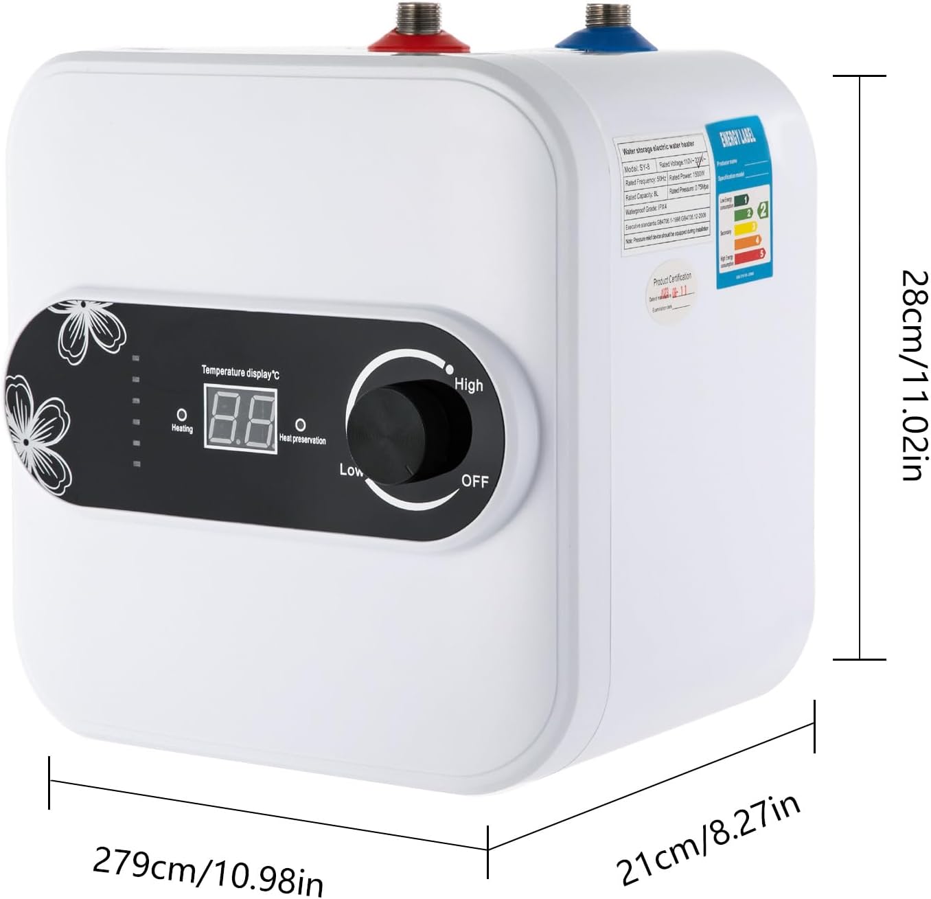 BINGNU Chauffe-Eau électrique, Chauffe-Eau instantané, Mini Chauffe-Eau
