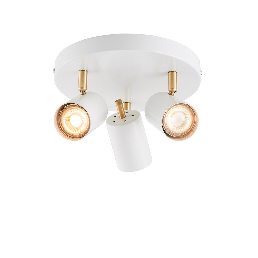 Lampa sufitowa GULL biała matowa 3xGU10x7W metal wym:15,5x22x22cm IP20 Endon