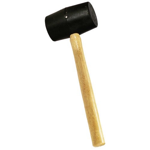 Martello In Gomma 250g Rhino - Manico In Legno Per Fai Da Te, Idraulica, Falegnameria