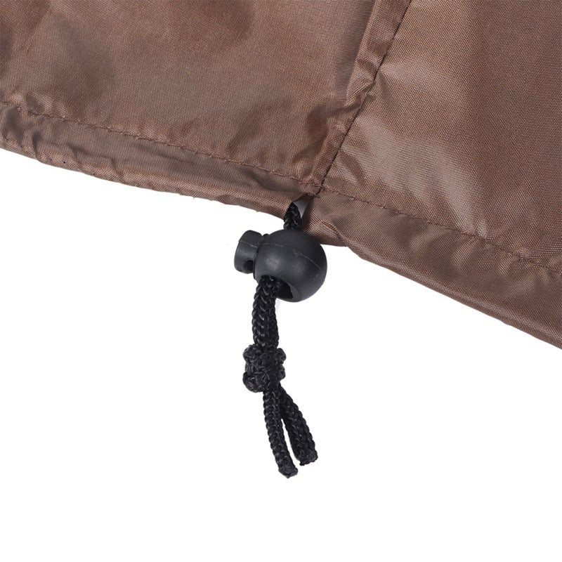 Housse de protection imperméable et résistante aux UV pour coffre de jardin, 123 x 62 x 55 cm (couleur café), Couvercle de boîte de rangement - 3