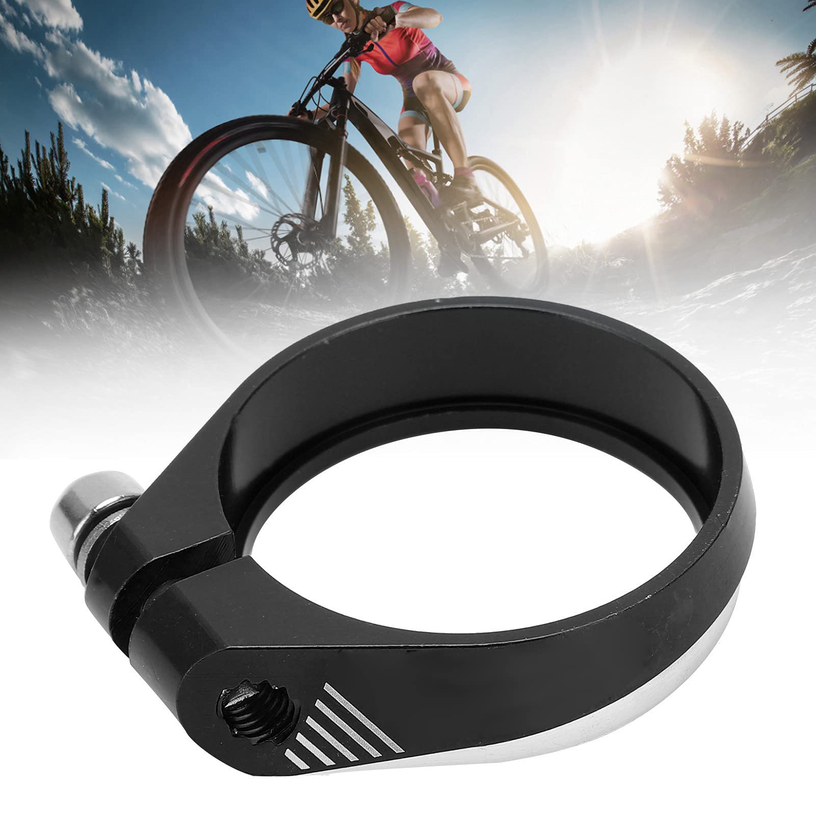 Collier De Serrage Tige De Selle Vélo 37 Mm En Aluminium Noir Mat – Ultra Léger Et Solide Pour VTT Et Route