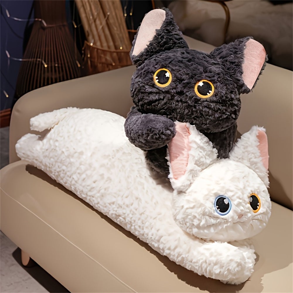 Cuscino Decorativo A Forma Di Luna, In Morbido Peluche Con Imbottura In Cotone PP, Beige, Diametro 37 Cm, Per Divano E Camera Da Letto