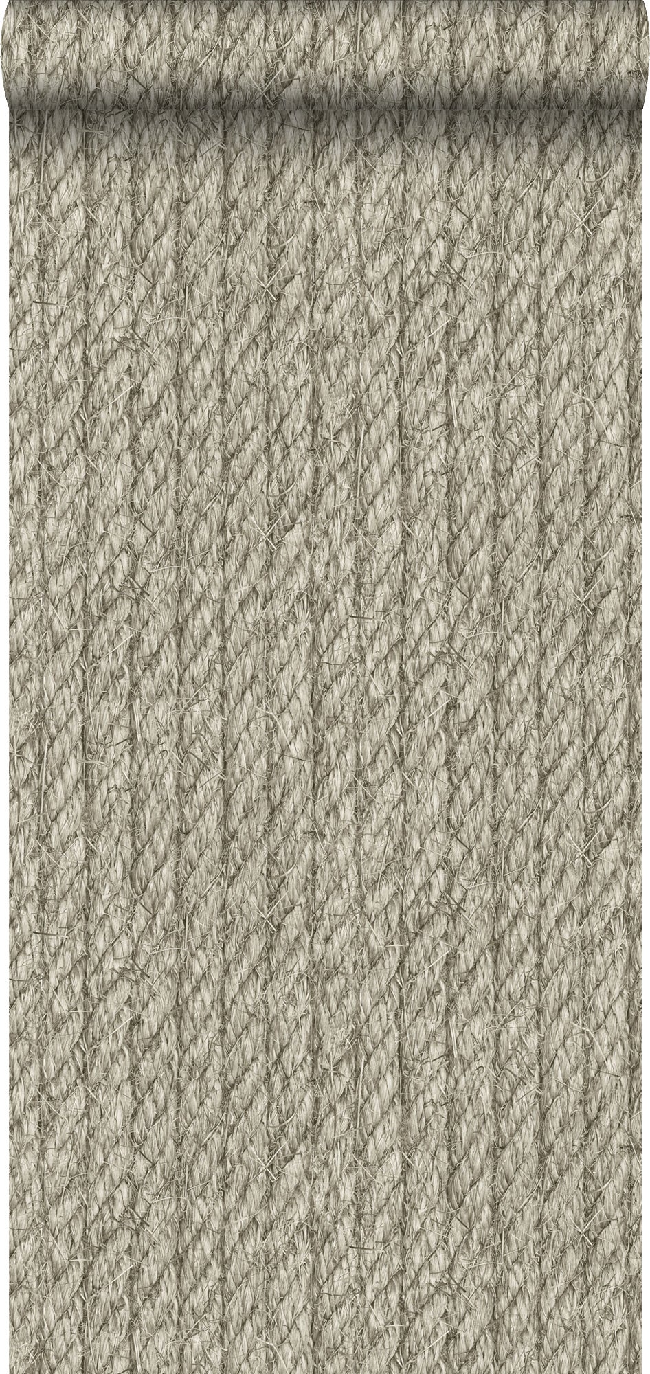Tapeta motyw liny taupe - 53 cm x 10.05 m - ESTAHOME