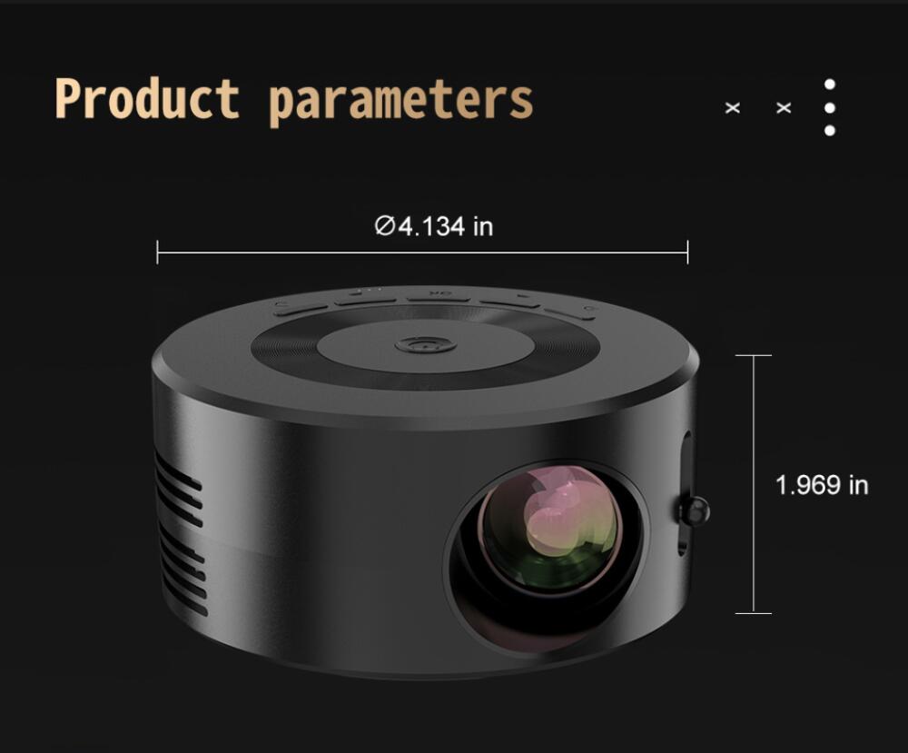 Mini projecteur pour téléphone cellulaire, ultra-petite maison portable, 1080p Hd projecteur a mené le film médiatique pour adapté à la maison - 3