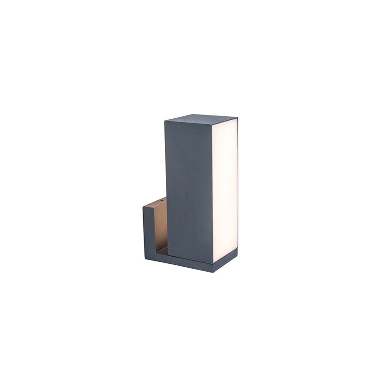Kinkiet zewnętrzny CUBA LED 14W Odcienie bieli 1000lm antracyt wym:9,3x25,6x14,4cm IP54 Lutec