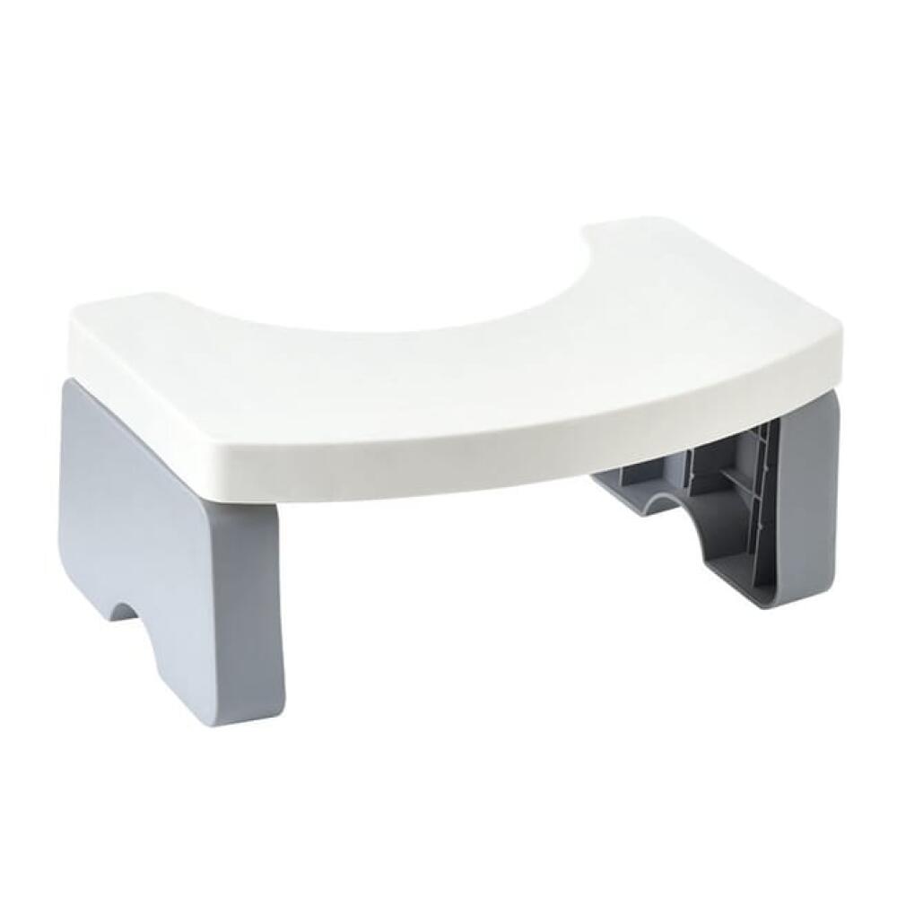 Reposapiés de inodoro plegable portátil, asiento grueso para niños/embarazadas y cojín para reposapiés, reposapiés de baño para niños (blanco)
