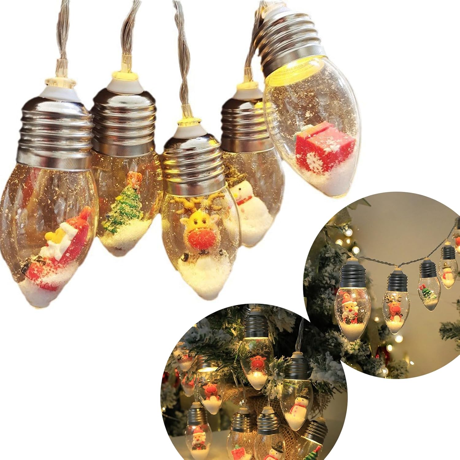 Lot D'ampoules Pour Guirlandes Lumineuses De Noël - 4 Couleurs (rouge, Vert, Bleu, Orange), 4+4 Offertes