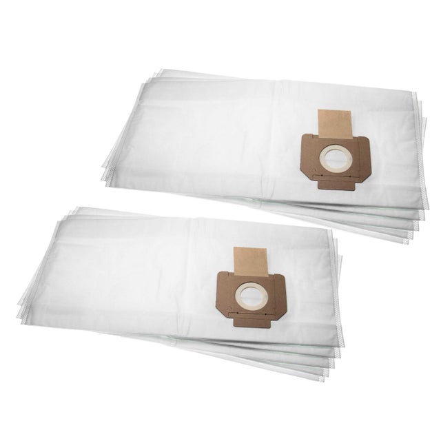 vhbw 10x sacchetto compatibile con Nilfisk Alto Attix 30, 350, 30-01, 360, 30-11, 30-21, 350-01 aspirapolvere - 27,9cm x 64,3cm Bianco