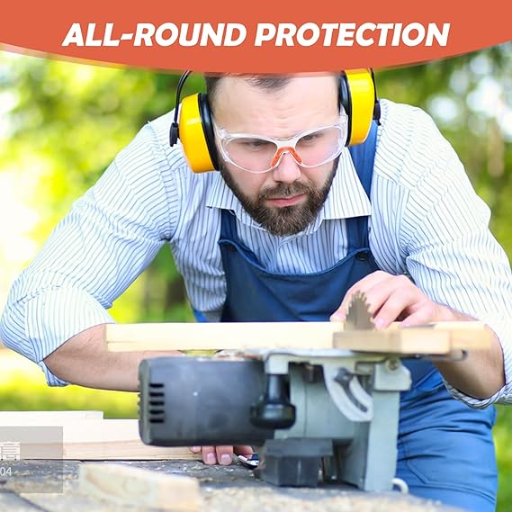 Lunettes Sécurité 12 pcs – Protection Bricolage & Laboratoire – Anti-Rayures – Pont Nez Caoutchouc - 5