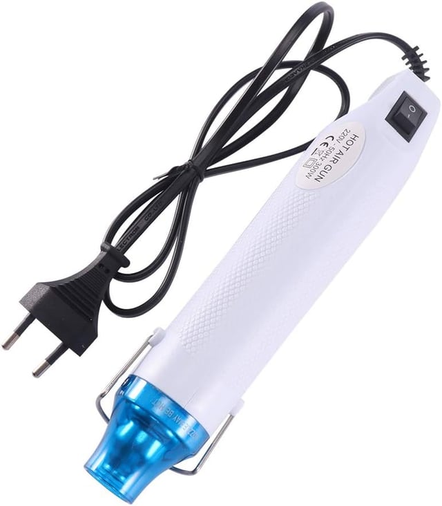 300W pistolet à air chaud de la main d'Mini Pistolet à air chaud pour l'embossage Heat Tool 220 / 110V EU Plug (Blanc)