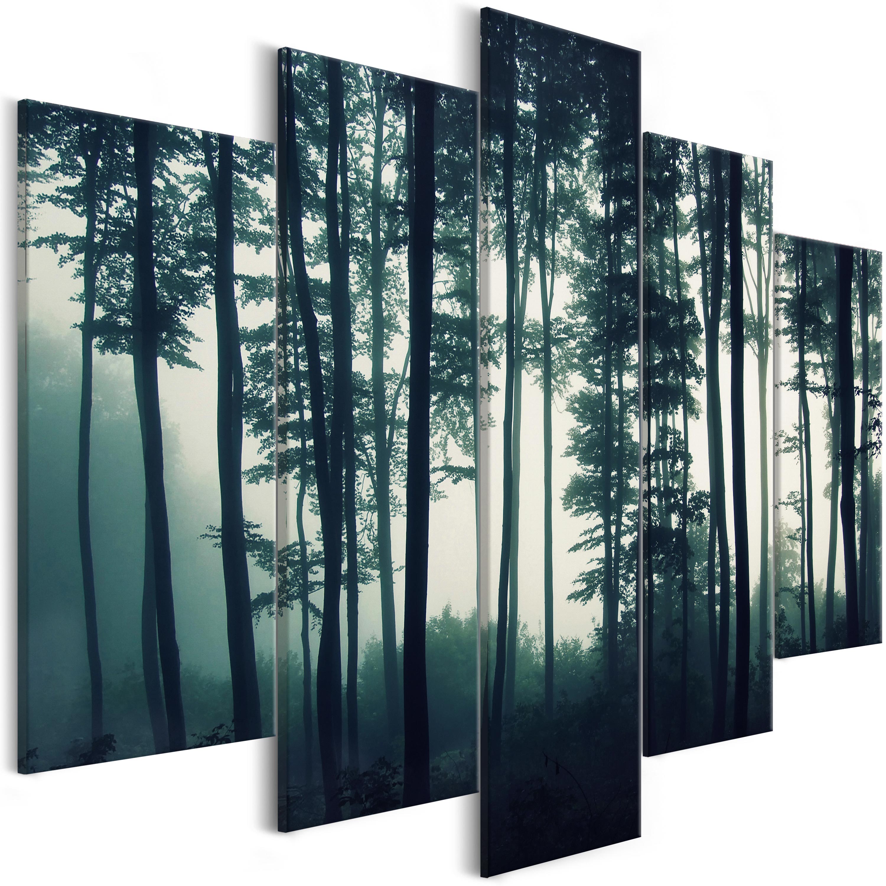 Tableau - Dark Forest (5 Parts) Wide [100x50] | Leroy Merlin