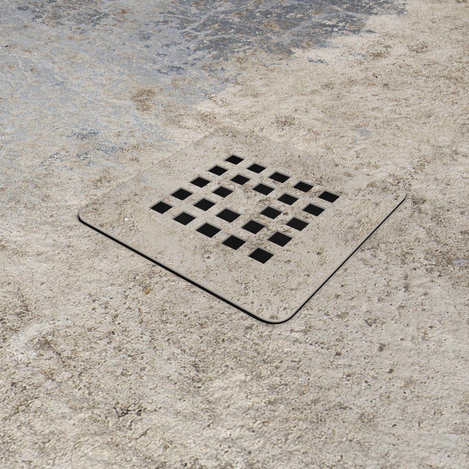 VAROBATH | Piatto doccia 3D 100x140 - Effetto cemento CINZA - 3