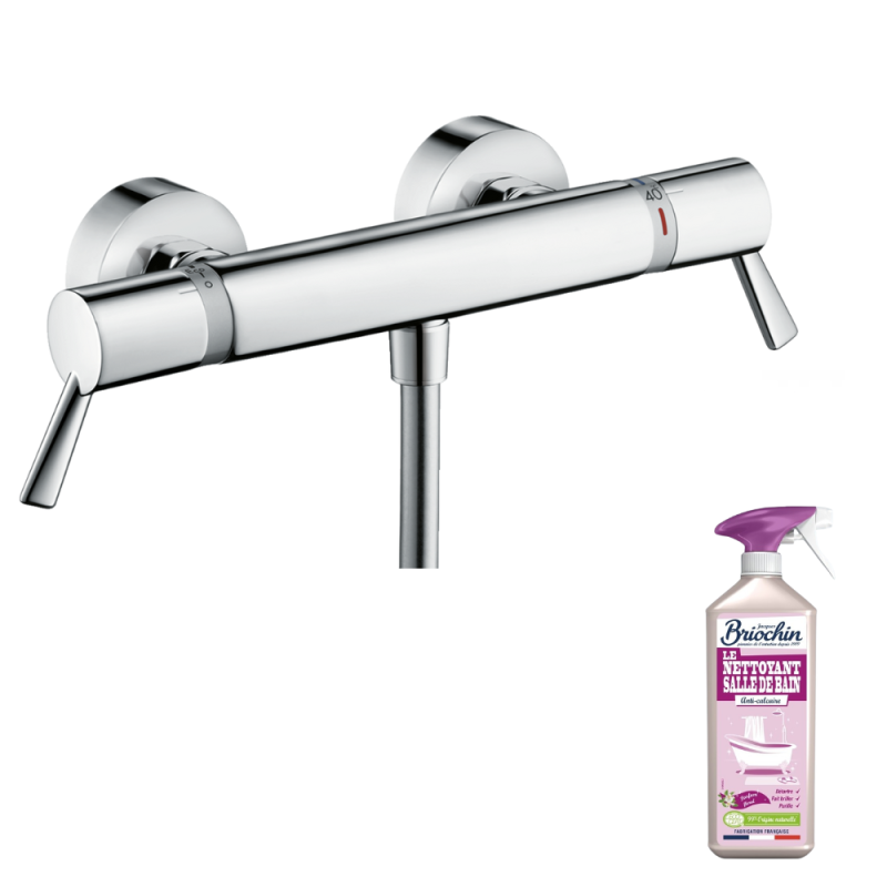 Hansgrohe ecostat comfort care mezclador termostático de ducha cromado + limpiador briochin