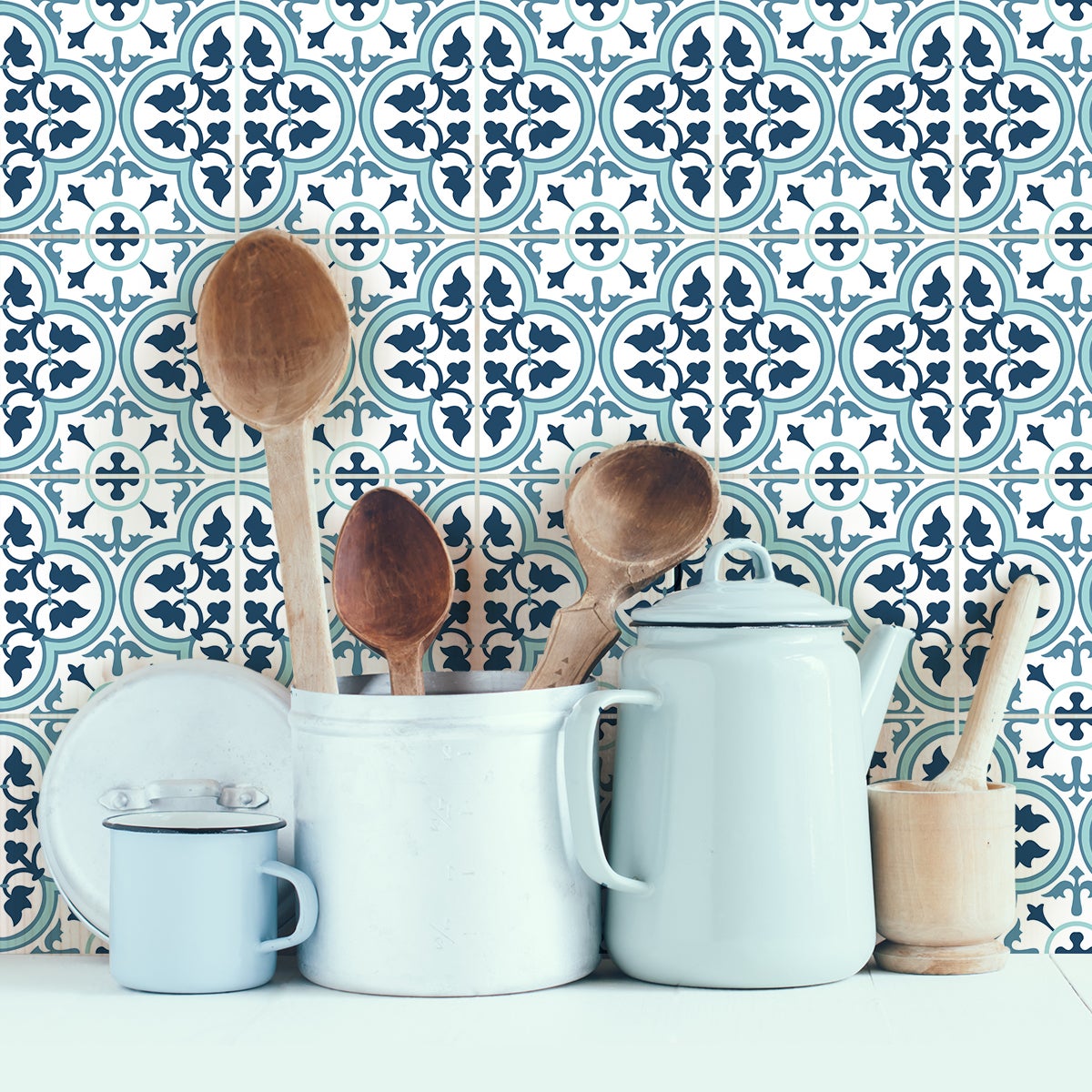 9 adesivi piastrelle azulejos Lidia - Sticker adesivo - adesivi murali - 9stickers15x15cm - 5