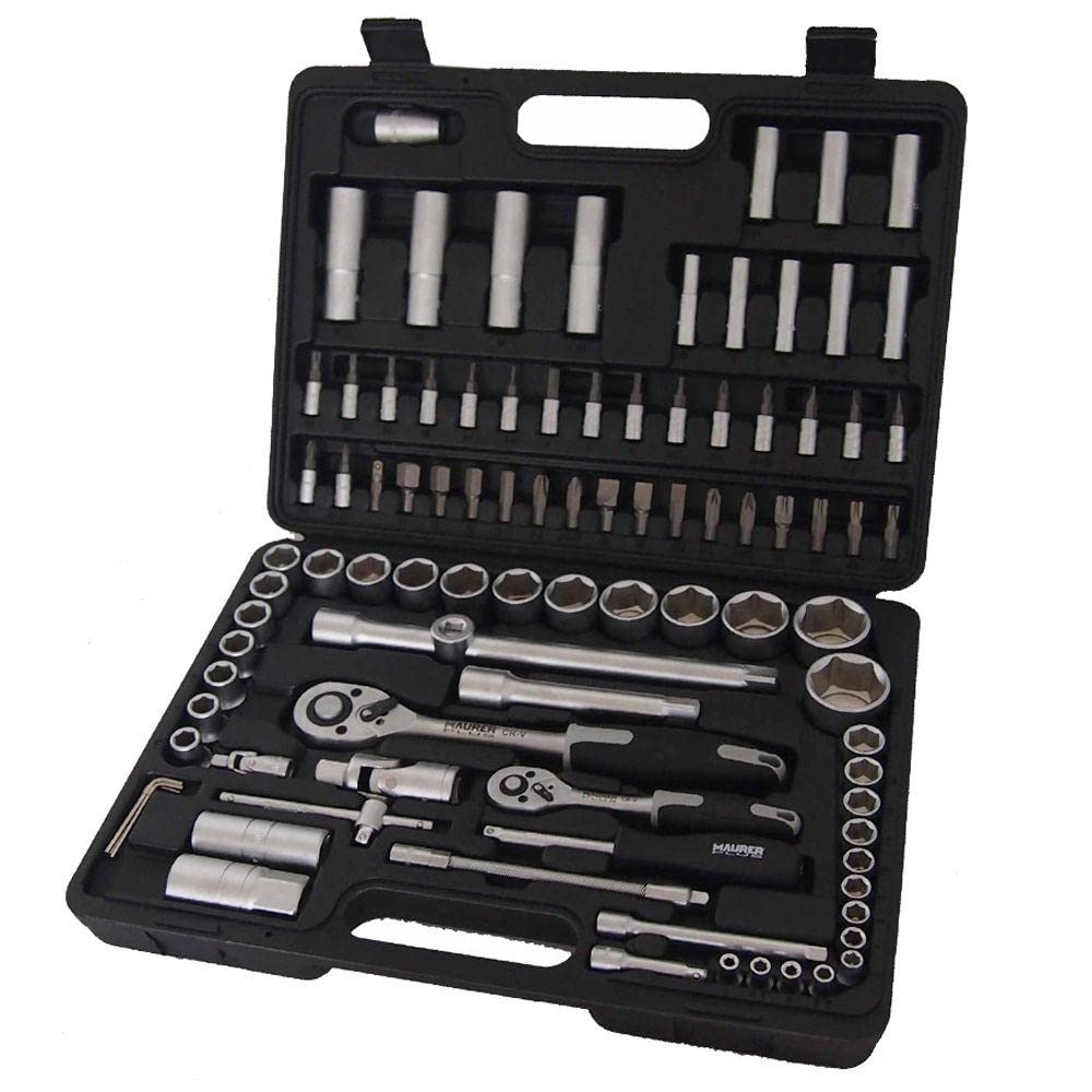 Juego De Llave De Carraca BT94 De 94 Piezas, 1/2″ Y 1/4″, Ideal Para Mecánica Y Bricolaje