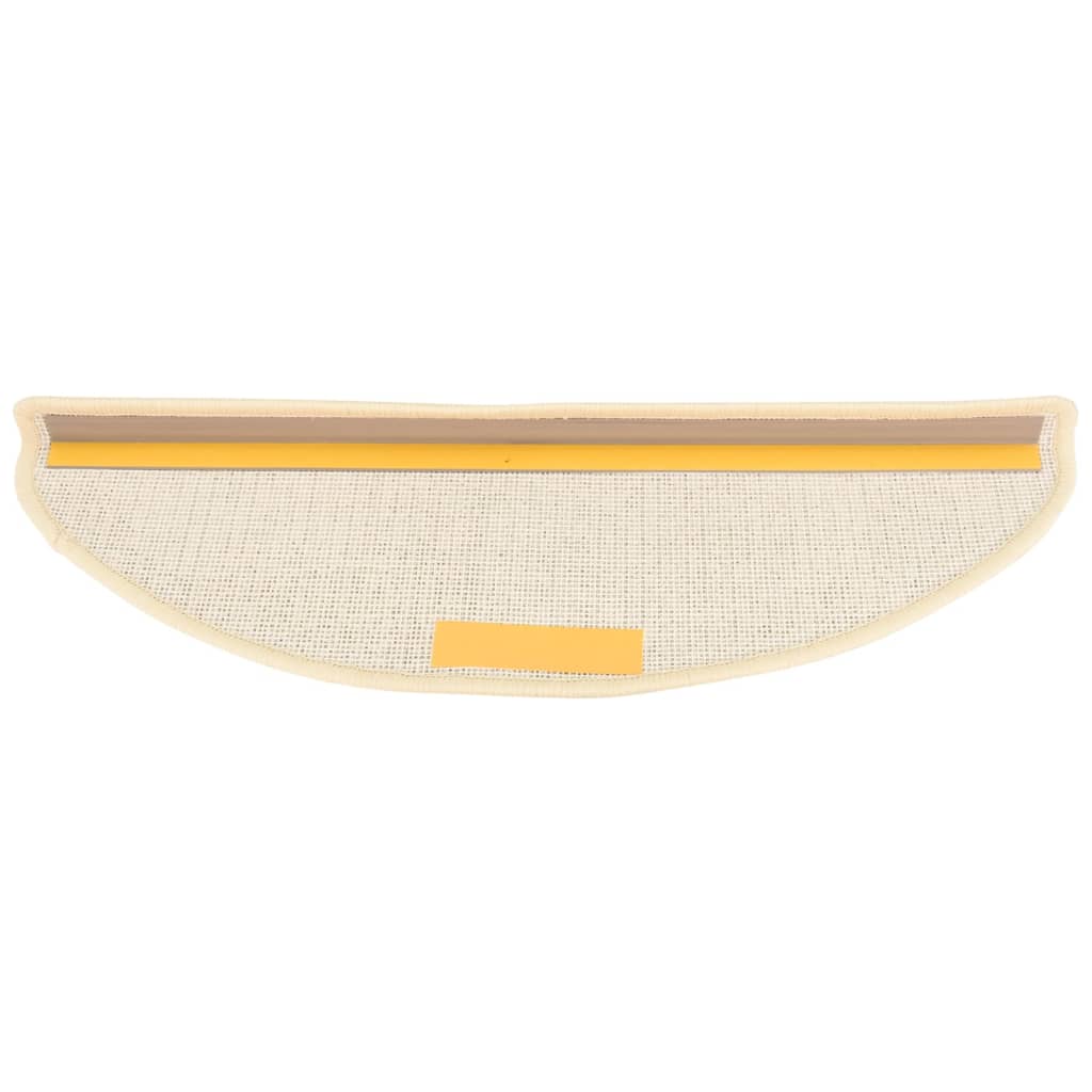 Tapis de marches d'escalier 15 pcs | Paillasson d'escalier Blanc et marron 65x21x4 cm CFW310778 - 6
