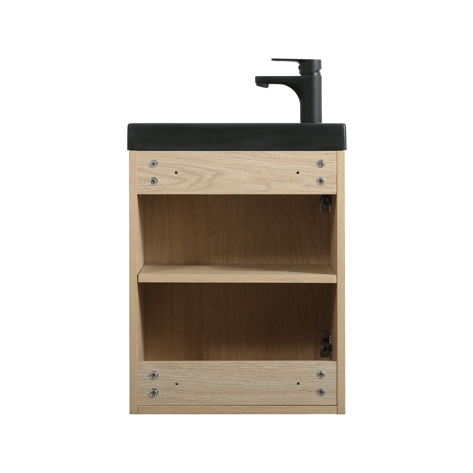 Ensemble lave-mains suspendu NEVADA avec robinet noir - 5