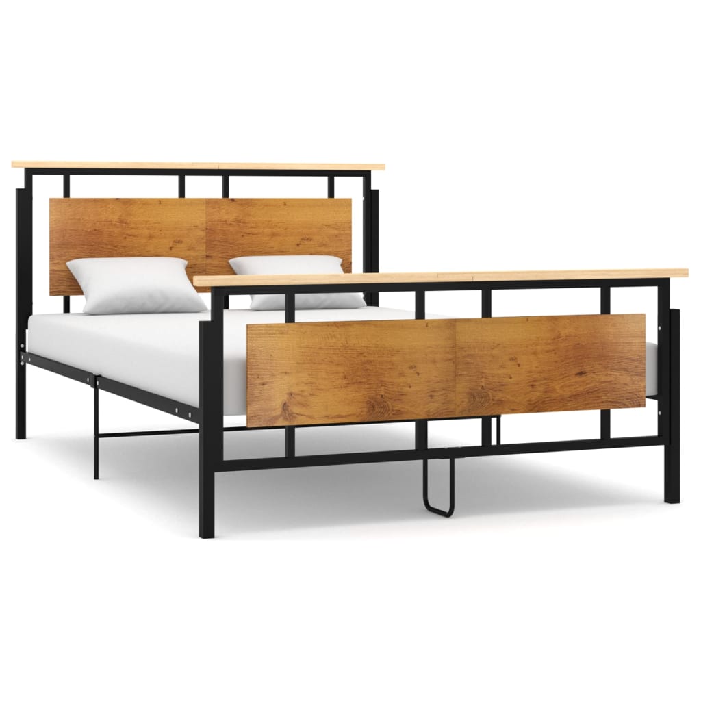 Łóżko Metalowe Rama Łóżka Ze Stelażem Do Sypialni Pokoju 140 x 200 cm