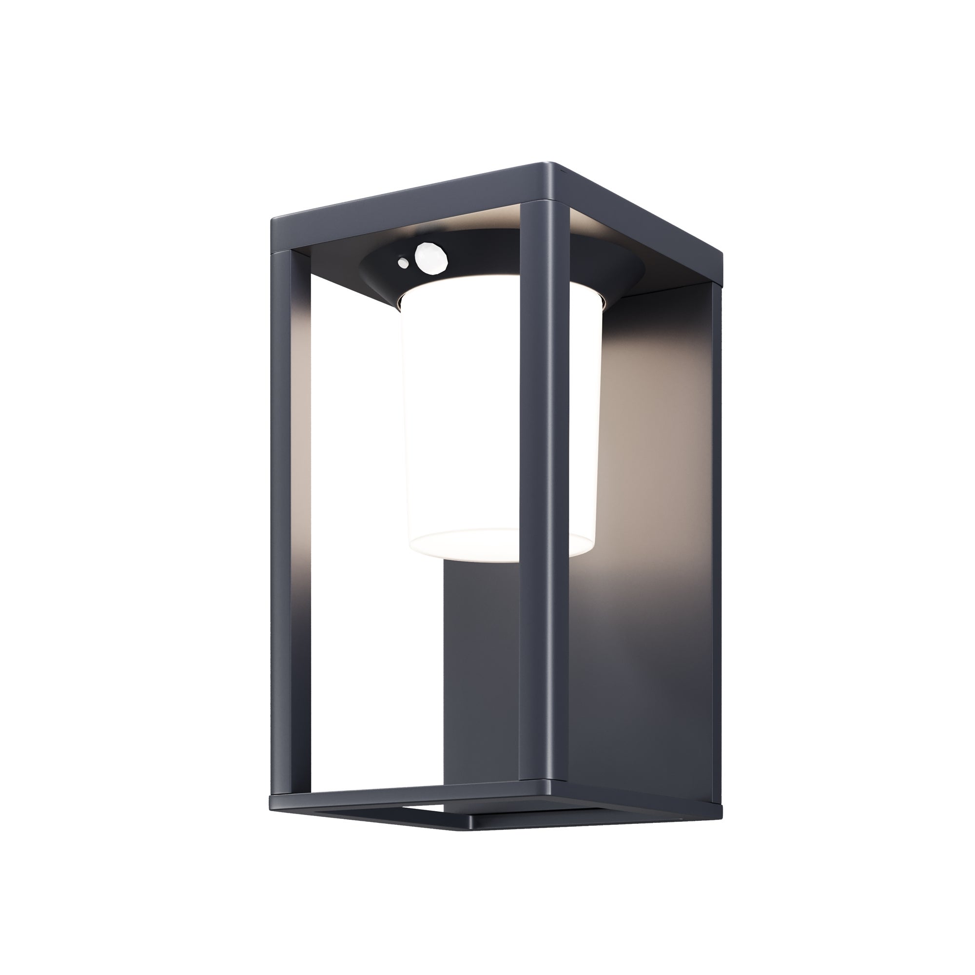 Kinkiet solarny z czujnikiem ruchu Shatter LED 2W Ciepła biel 150lm grafitowy wym:24x14,5x15,6cm IP54 Maytoni