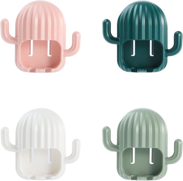 4 Pcs Support Brosse A Dent,Porte Brosse à Dents Mural,Support de Rangement pour Brosse à Dents,Support Brosse a Dent pour Salle de Bain 4 Couleurs