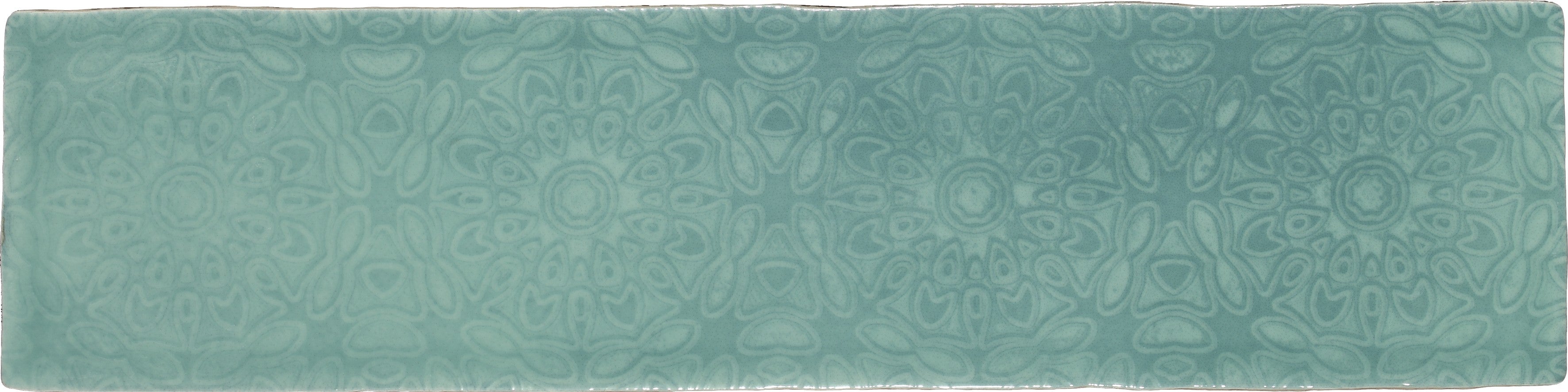 Revestimiento TETUAN BLEU AUBE 7,5X30cm. Color azul turquesa ...