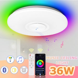 VOMI Plafoniera LED 50 Cm Con Altoparlante Bluetooth – RGB Dimmerabile, Telecomando E Controllo APP, 60W 4800LM - 4