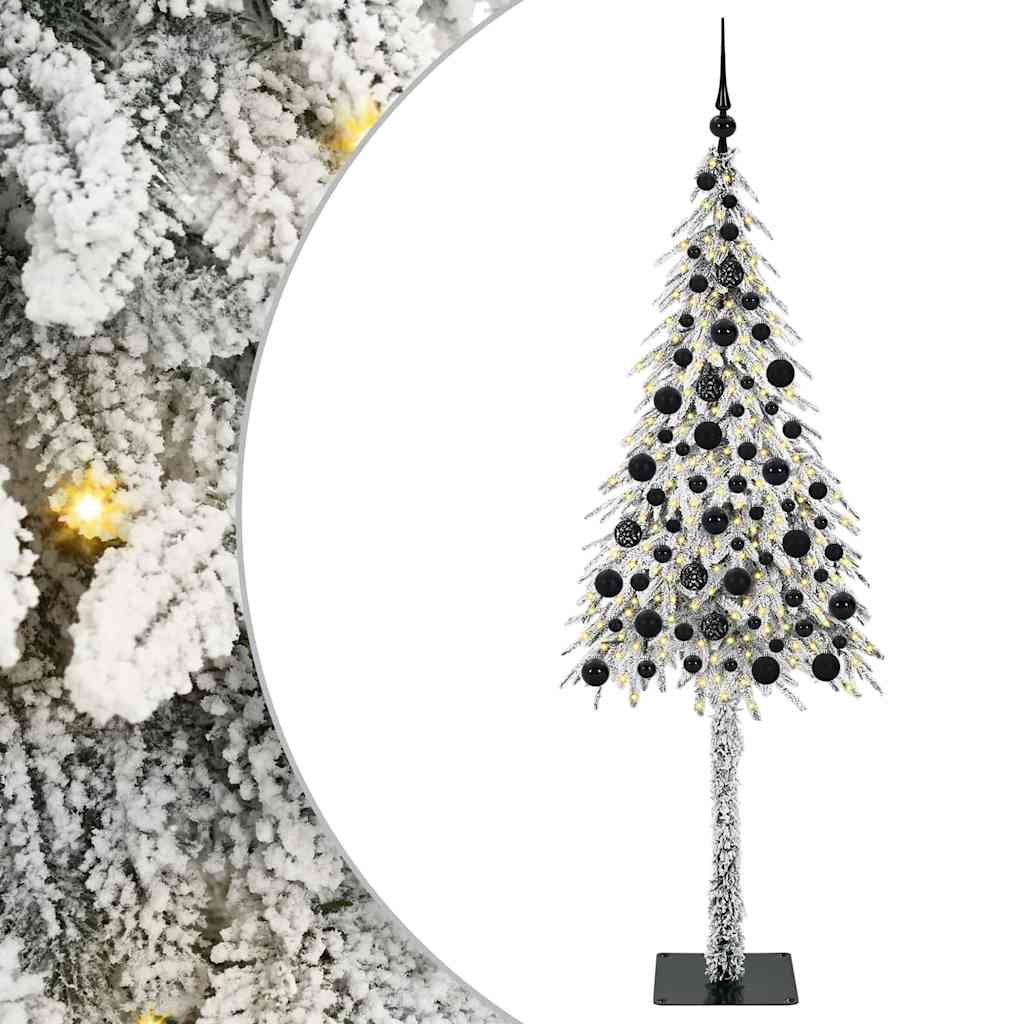 Choinka z 300 diodami LED z podstawą Biały 180 cm PE i stal