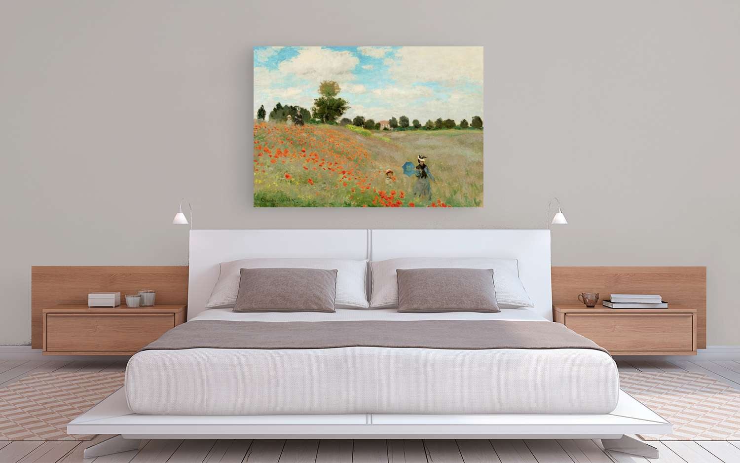 Impression sur toile - Claude Monet, Coquelicots - 100x70 cm - 2