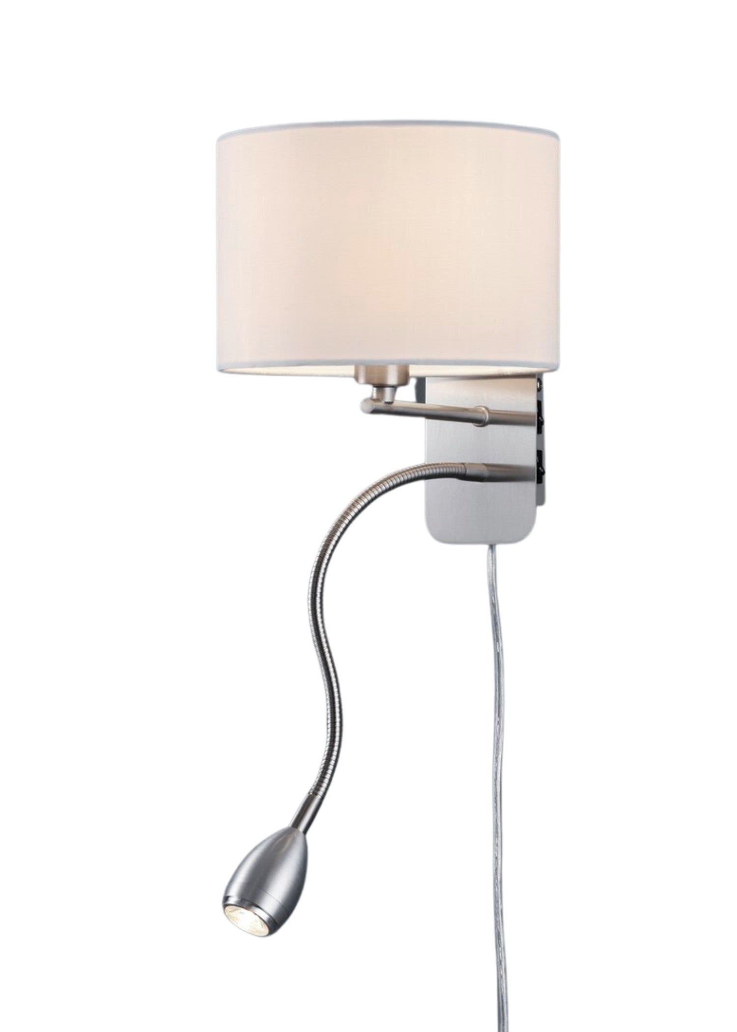 Kinkiet HOTEL srebrno-biały 2xE14x43W metal wym:23,5x20x20cm IP20 Trio