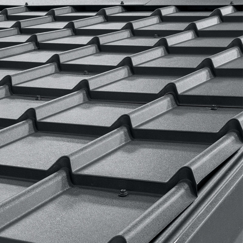 Tôle imitation tuile emboîtable - BACACIER Tuile R Area® | 2102 x 912 mm - 1.80 m² Anthracite mat - 5