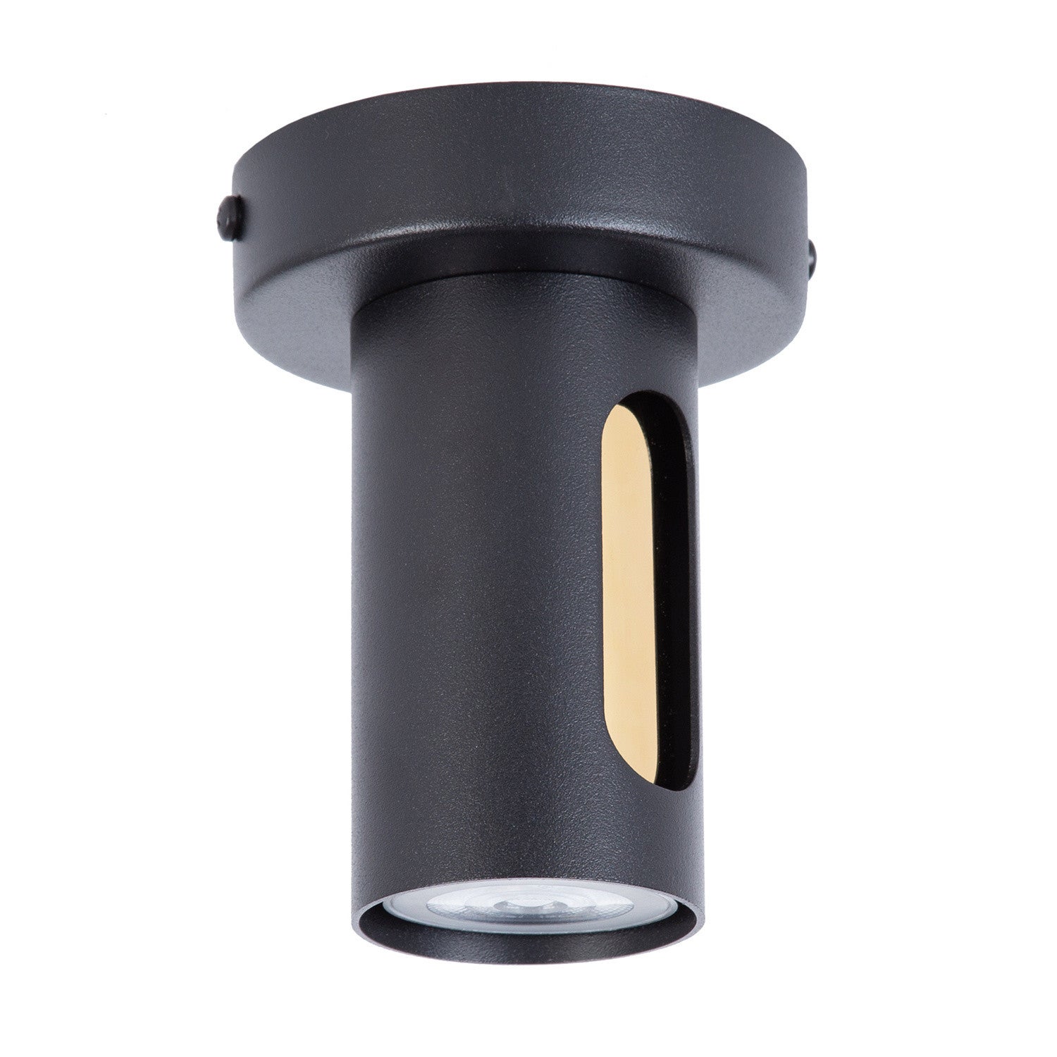 Reflektor sufitowy spot natynkowy Flow okrągły czarno-złoty 1xGU10x10W wym: 14 x 10 x 10 cm metal SIGMA