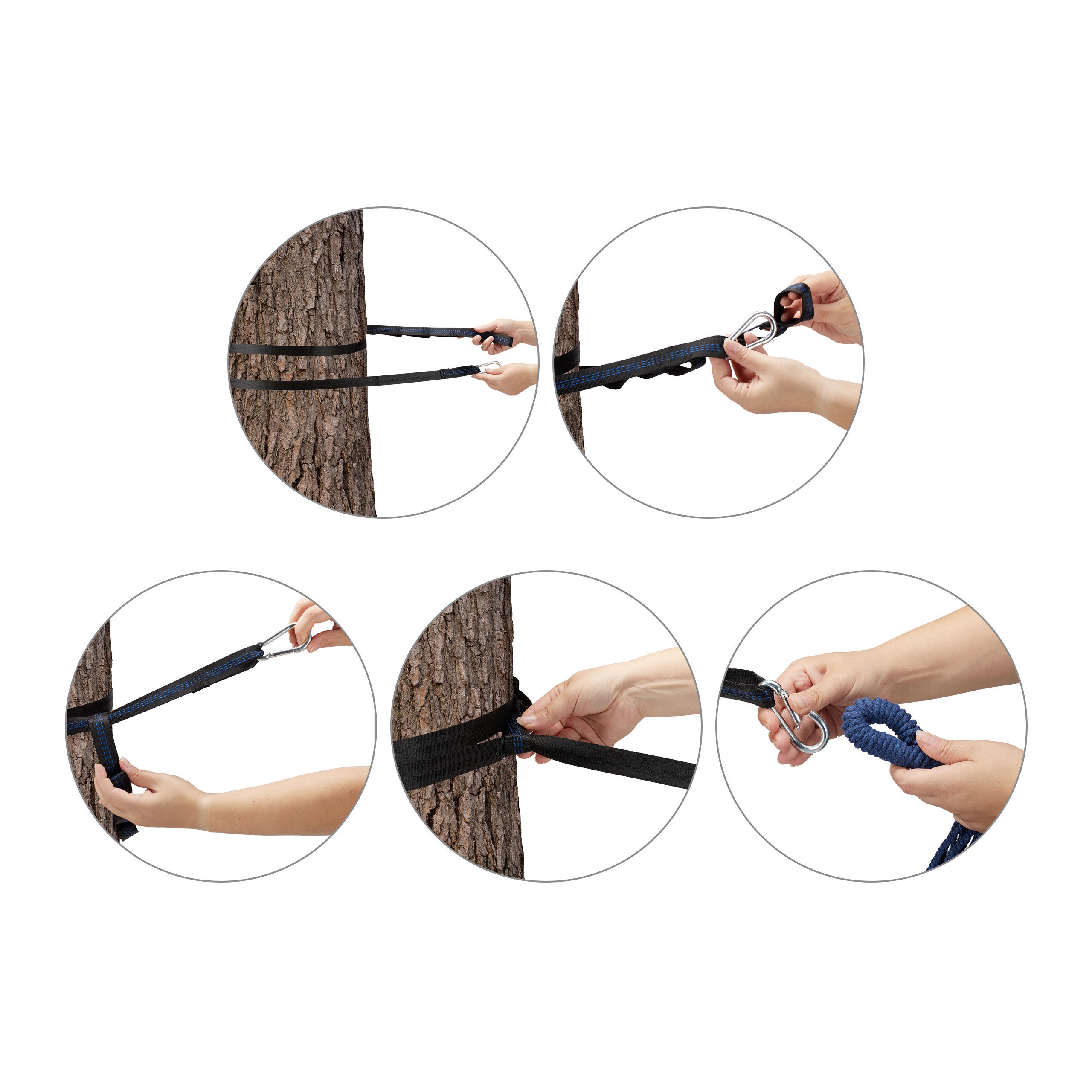 Hamac 300kg, 2 Personnes, Jardin Extérieur, Suspendu, Intérieur, Coton, Transportable, 150x272 cm, bleu-vert, Relaxdays - 7