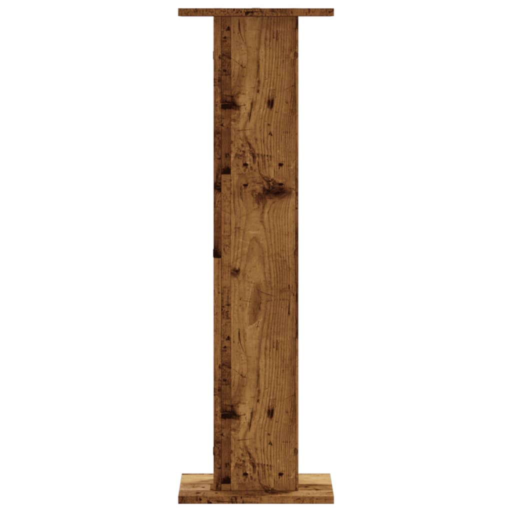 Supports pour plantes 2 pcs vieux bois bois d'ingénierie - 4