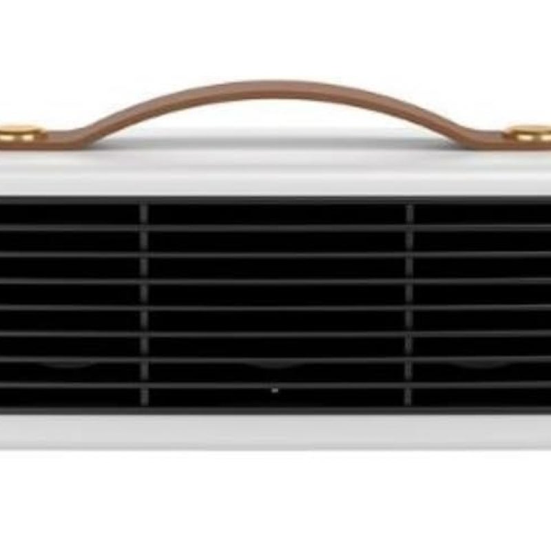 Przenośny ceramiczny termowentylator 800 W, termostat łazienkowy, zabezpieczenie przed przegrzaniem, odporny na zalanie, biały