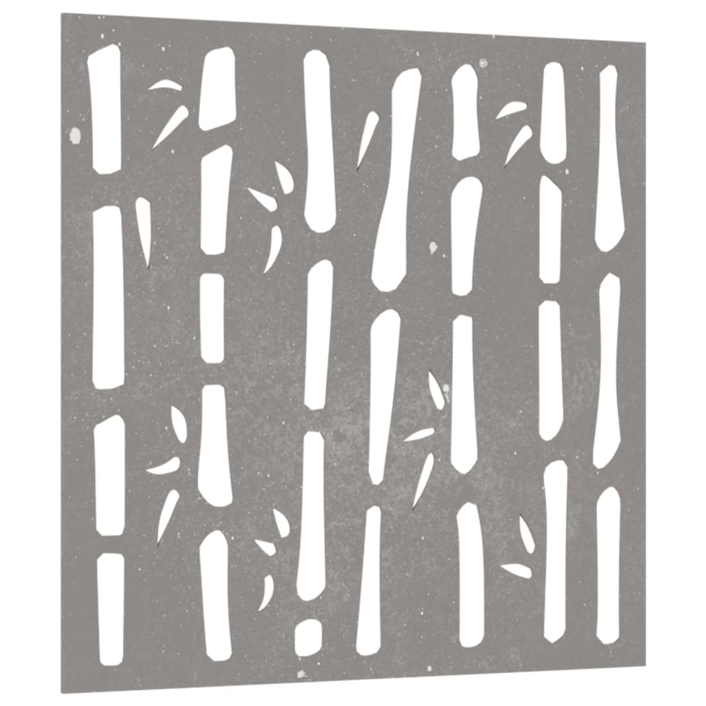 Maison Exclusive - Décoration murale jardin 55x55 cm acier corten design bambou - 3