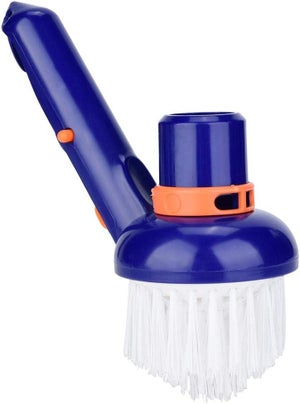 Brosse De Piscine 43 Cm - Tête Brosse Nettoyage Piscine Avec Poils Nylon, Pour Fond, Murs, Carrelages Et Spas