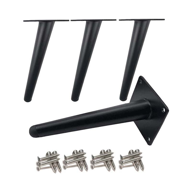 Elprico Lot De 4 Pieds D'Amplificateur En Alliage D'Aluminium 40x10mm - Noir - Augmentez La Hauteur Et Améliorez Votre Son Stéréo