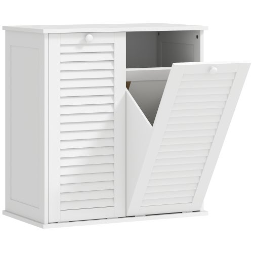 ADGO Meuble de Salle de Bain avec 2 Paniers à Linge, Haut, Armoire Haute, étagère, Panier à Linge Intégré, de Rangement, Autoportant (Blanc Brillant/Façades)(Expédié en 2 Packs ADGO Meuble de Salle de Bain avec 2 Paniers à Linge, Haut, Armoire Haute, étagère, Panier à Linge Intégré, de Rangement, Autoportant (Blanc Brillant/Façades)(Expédié en 2 Packs
