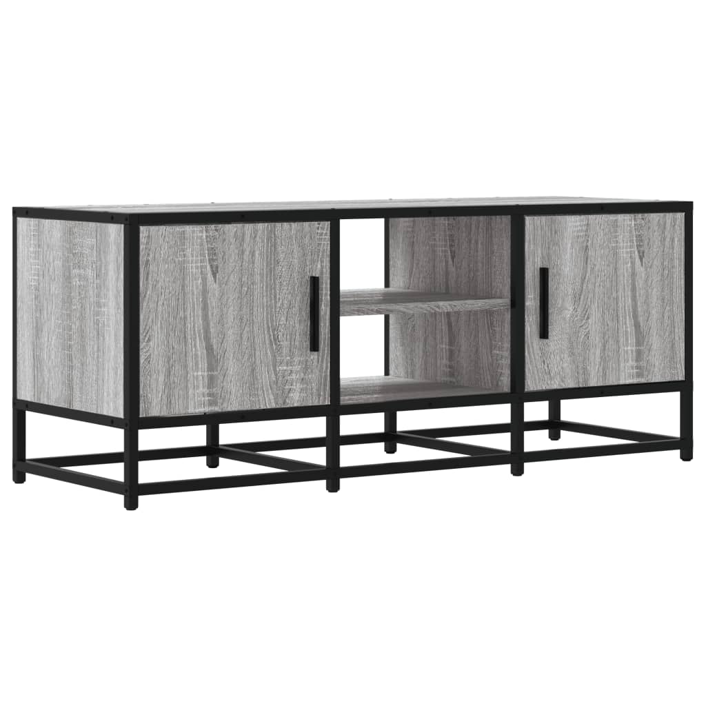 Maison Exclusive - Meuble TV sonoma gris 100x35x41 cm bois d'ingénierie et métal - 2