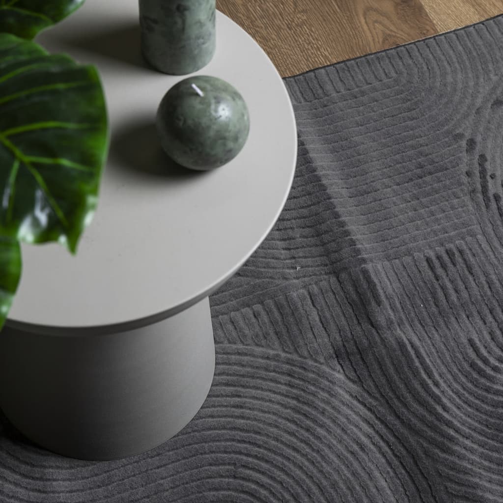 Tapis IZA poils courts style scandinave anthracite 120x170 cm - 7