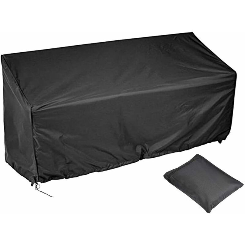 Wodoodporny pokrowiec na ławkę ogrodową, pokrowiec na siedzisko ławki ogrodowej, na meble, ochronny pokrowiec ogrodowy 163x66x89 cm
