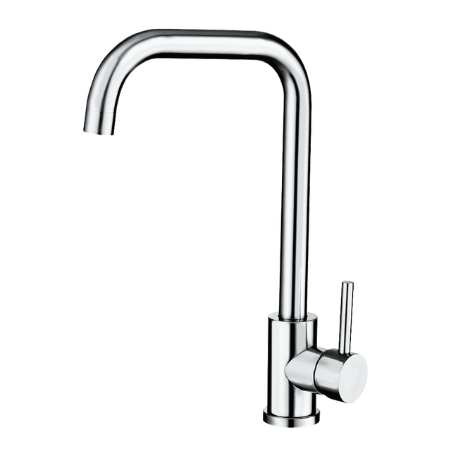 Valaz Rubinetto da cucina girevole a C con maniglia singola serie Zancara cromato