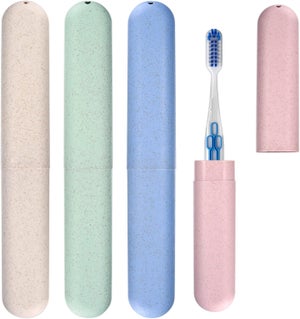 HMIEPRS 4 Pièces Porte-Brosse à Dents Oreille De Lapin Avec 2 Godets - Support Mural Blanc Vert