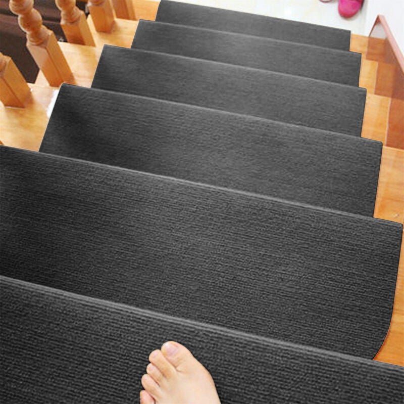 Lot De 15 Tapis D’Escalier Antidérapants Auto-Adhésifs 24x65 Cm – Rouge Bordeaux, Protection Sûre Pour Enfants & Seniors