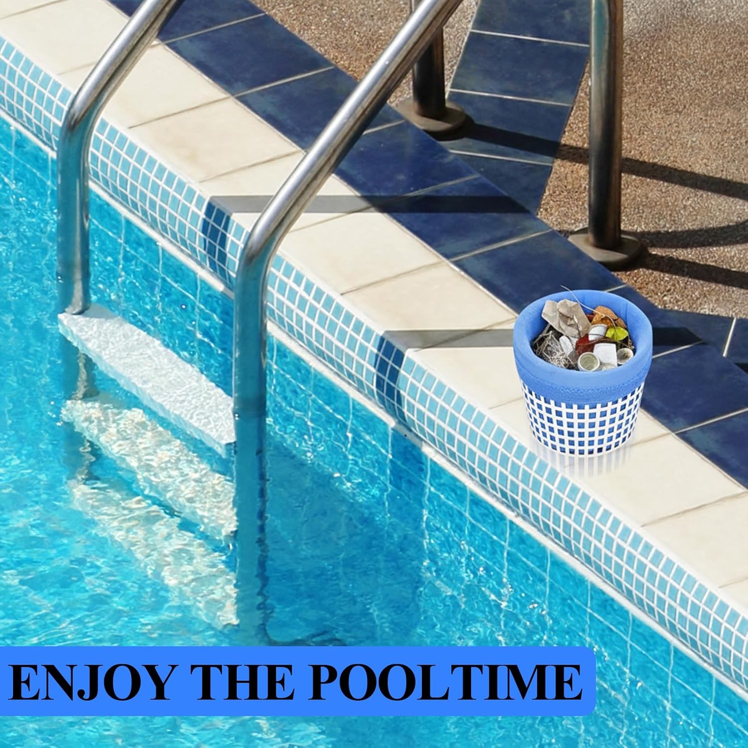 20 Pcs Chaussette Piscine, Chaussettes Piscines, Chaussette en Nylon à Mailles Fines pour piscines, retiennent débris et Feuilles (Bleues) - 3