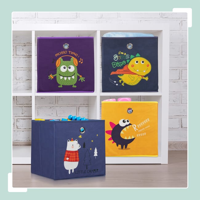 Set 4 Contenitori Giocattoli A Forma Di Auto - Con Coperchio, Impilabili, Con Ruote - Foto 6