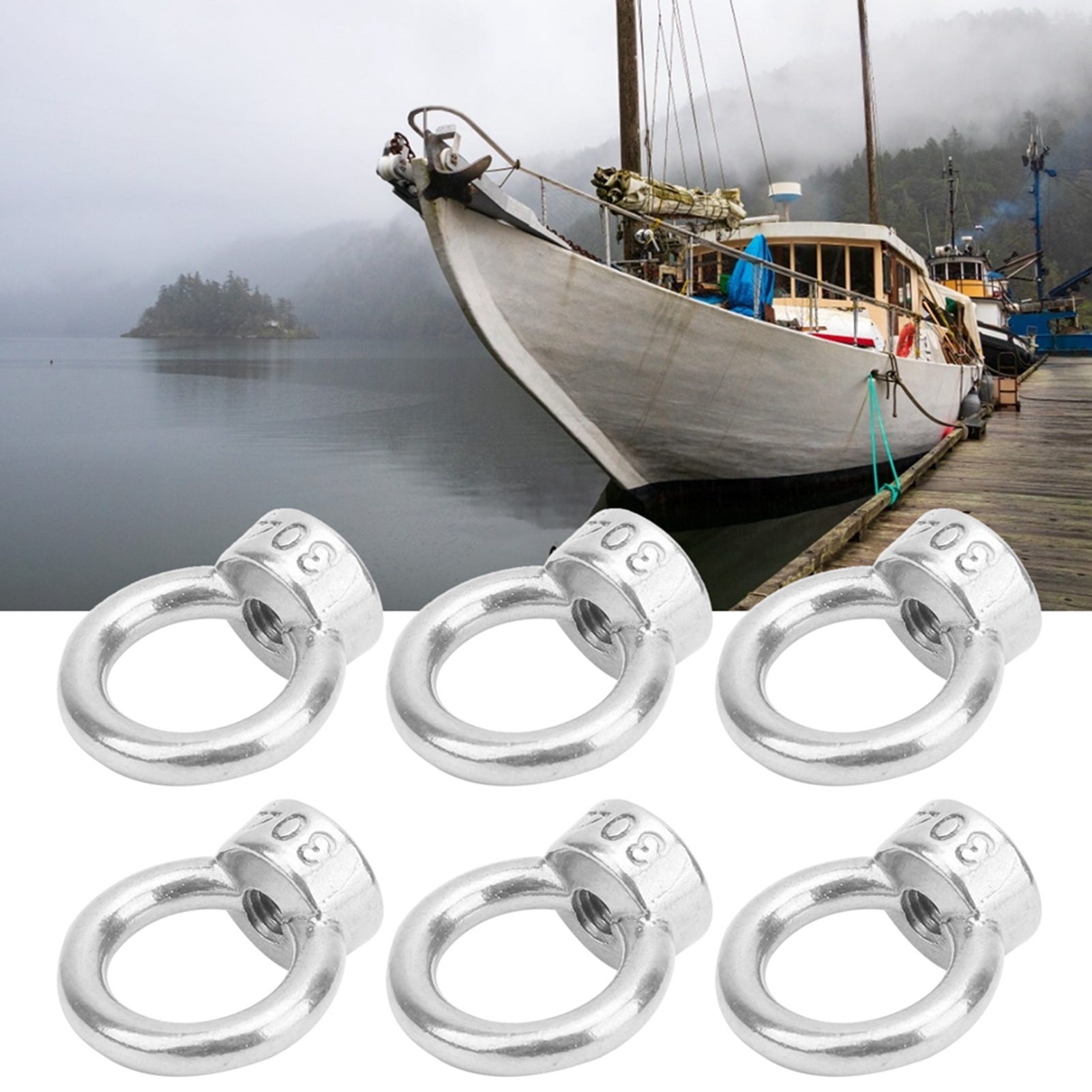 Bulloni E Dadi M6 Dadi A Occhiello Di Sollevamento 2 Pezzi - Foto 3